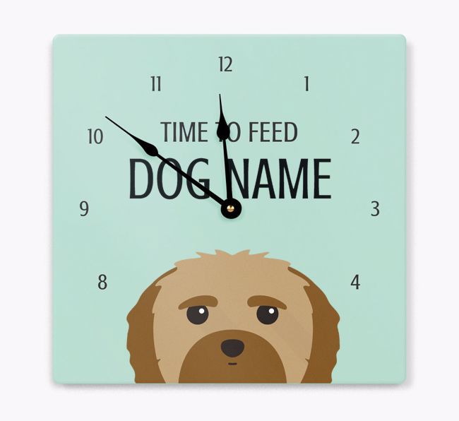 Time To Feed: Personalized {breedFullName} Wall Clock